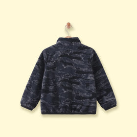 Boys Grey Fleece Camouflage Jacket Coats & Jackets