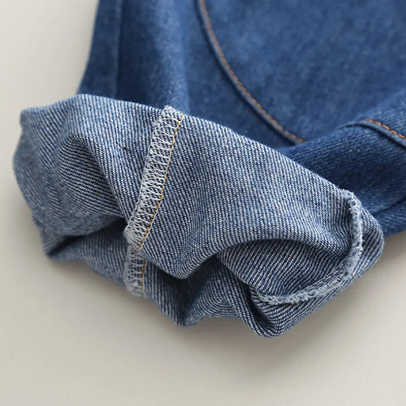 Boys Blue Long Sleeve Denim Jacket With Jogger Co-ord Sets Sets