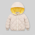 Boys Apricot Hooded Zip-up Puffer Jacket With Long Sleeves Coats & Jackets Apricot 3-4 Y