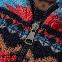 Boys Multi Color Self-Design Geometric Pattern Zipper Jacket With Jogger Co-ord Set 2 pc. Sets