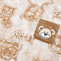 Boys Bear Printed Short Sleeves T-Shirt With Light Brown Shorts Set 2 pc. Sets