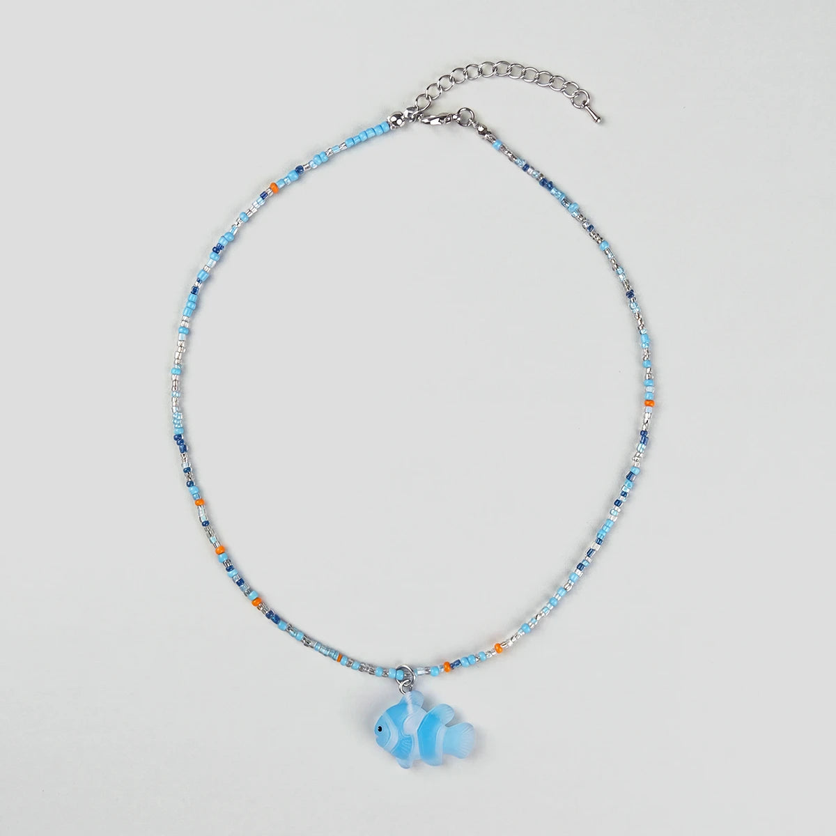 Pack Of 3 Girls Multicolour Fish Motif Beaded Necklace Sets Necklace and Chains
