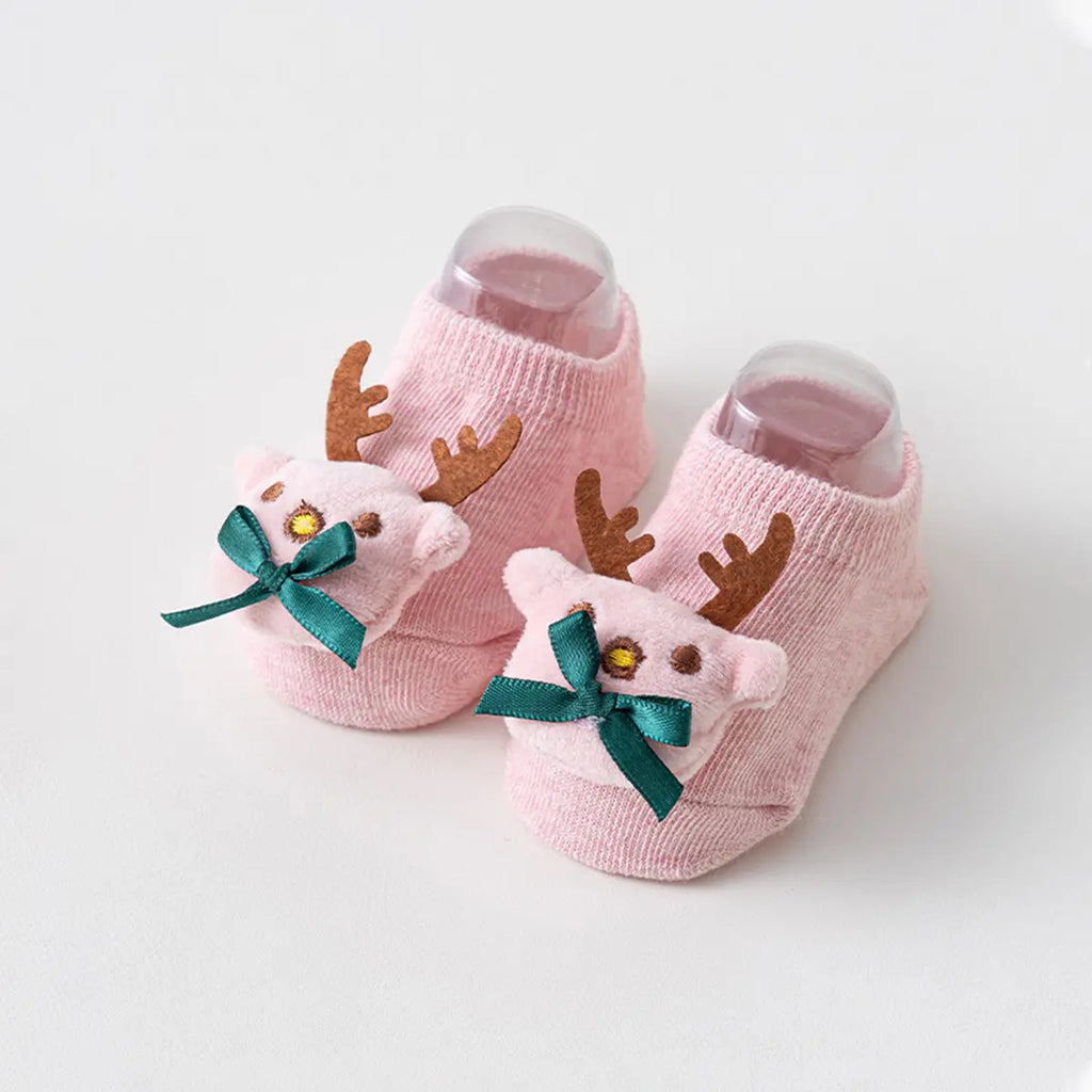 Pack of 3 Girls Multicolour Embroidered Applique Ankle Length Socks Socks