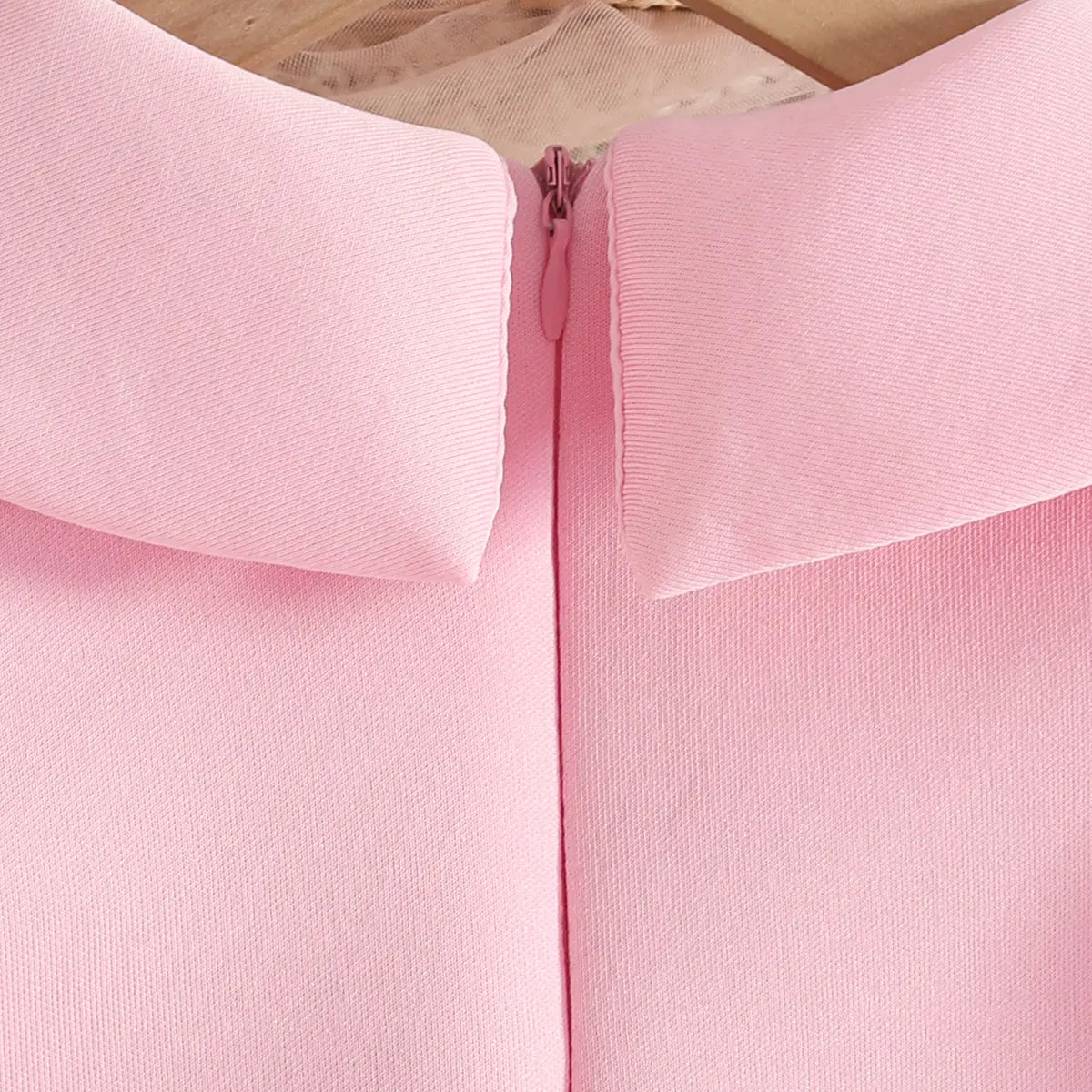Girls Pink Cap Sleeves A-line Dress With Ruffled Hem Party Dresses