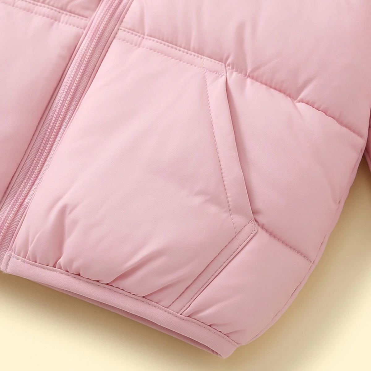 Girls Pink Hooded Quilted Puffer Jacket Coats & Jackets
