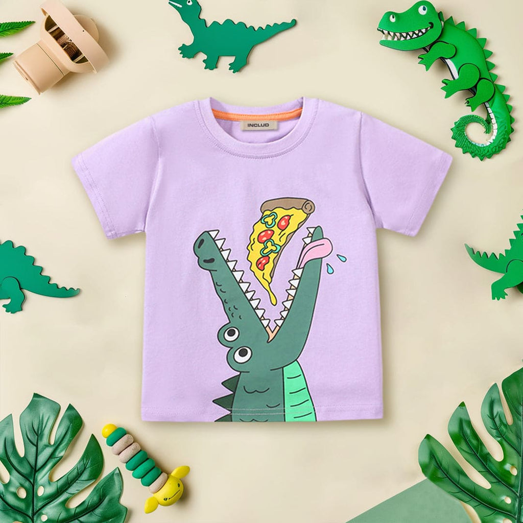Boys Short Sleeve Crocodile Graphic T-Shirt