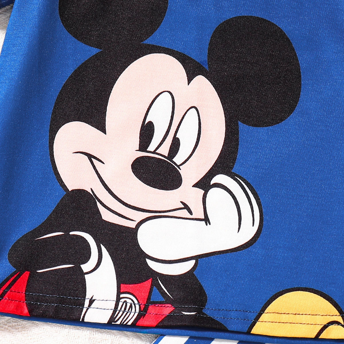 Boys Blue Mickey Mouse Print Short Sleeve T-Shirt With Shorts Sets 2 pc. Sets