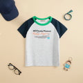 Boys Grey Typographic Printed Short Sleeves T-Shirt Tshirts Grey 1-2 Y