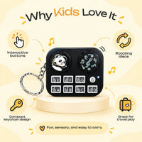 Panda DJ Keychain for Kids - Musical Toy Keyring Trending Accessories