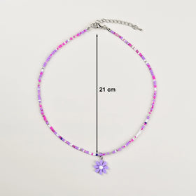 Pack Of 4 Girls Multicolour Flower Charm Necklace Sets Necklace and Chains