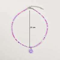 Pack Of 4 Girls Multicolour Flower Charm Necklace Sets Necklace and Chains