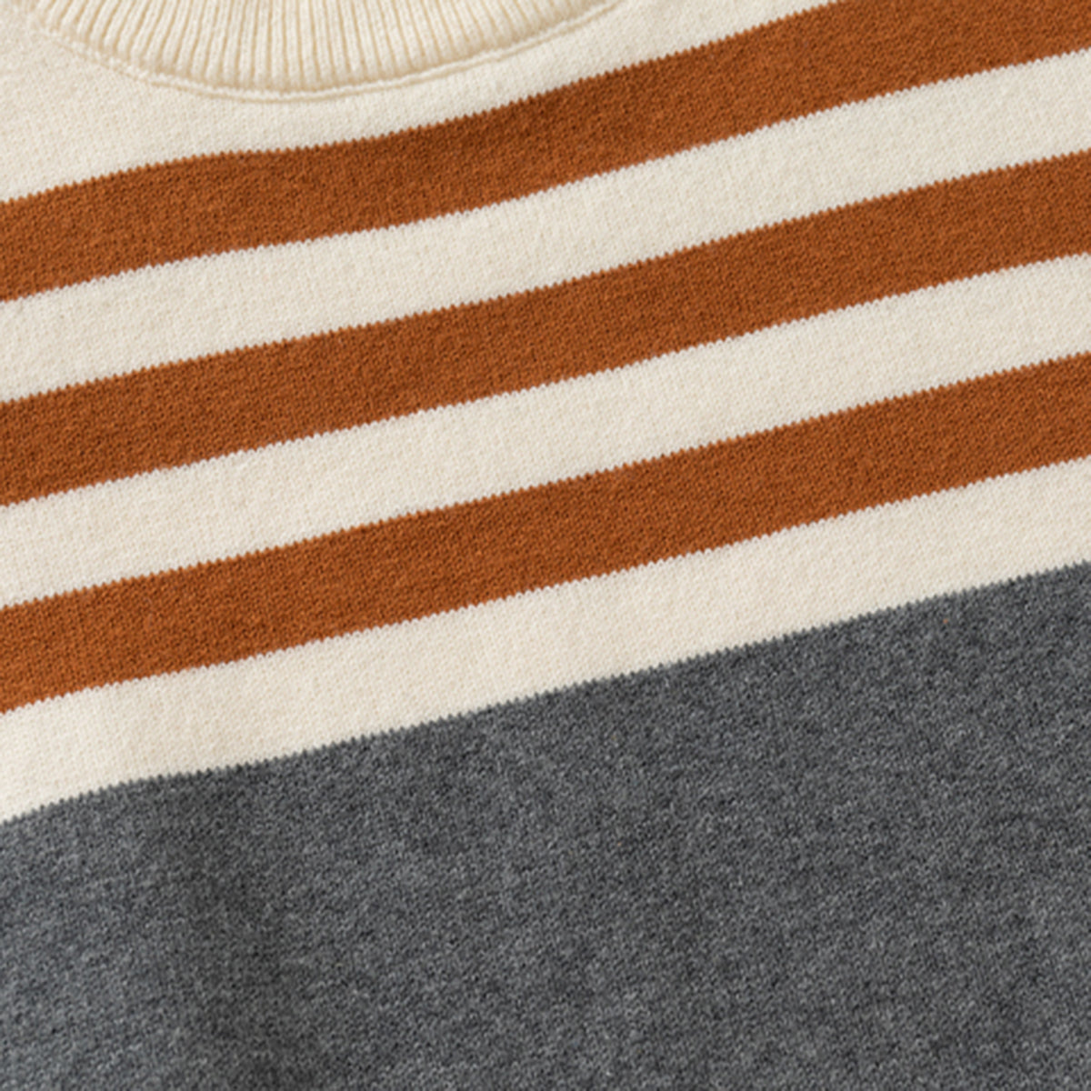 Boys Multicolor Regular Sweater With Self-Design Stripe Patterns Sweaters & Cardigans