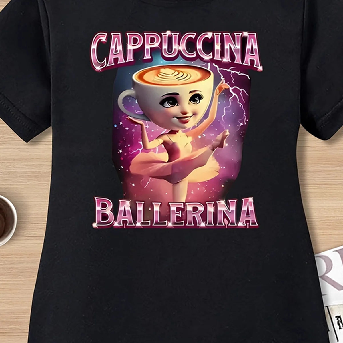 Girls Black Graphic Short Sleeve T-Shirt Dress Casual Dresses