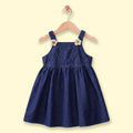 Girls Dark Blue Sleeveless Pinafore Dress Casual Dresses Dark Blue 1-2 Y