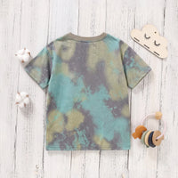 Boys Multicolor Short Sleeve Tie & Dye Graphic T-Shirt Tshirts