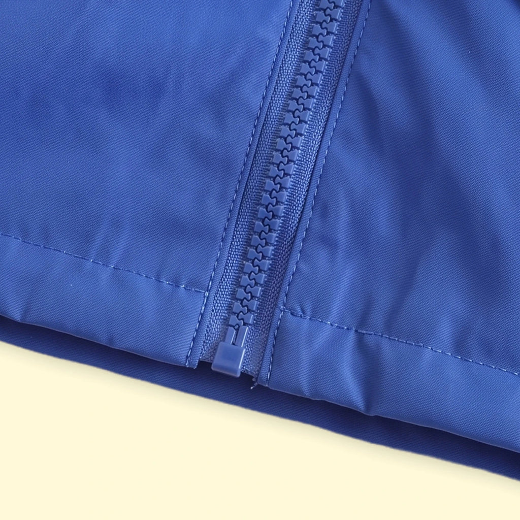 Boys Blue Hooded Zip-up Jacket Coats & Jackets