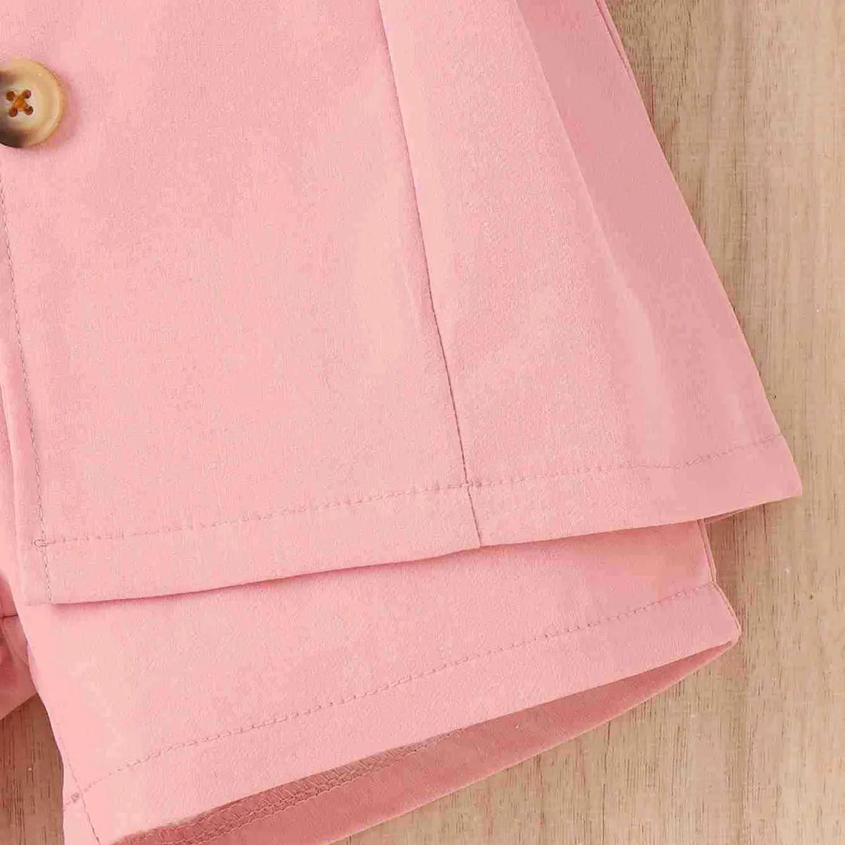 Girls Pink Short Sleeve Blazer Dress With Cami Top And Shorts Sets 3 pc. Sets