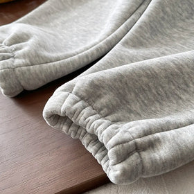 Boys Grey Regular Hooded Sweatshirt With Trouser Sets 3 pc. Sets
