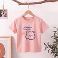 Girls Pink Happy Planet Typography Print Short Sleeve T-Shirt Tshirts Pink 1-2 Y