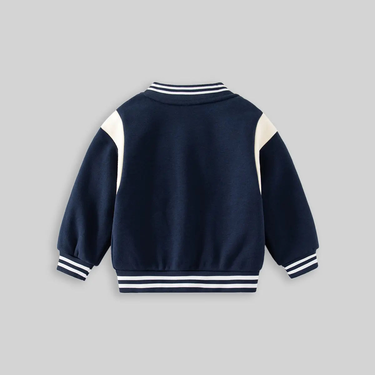 Boys Navy Blue Alphabet Applique Varsity Jacket Coats & Jackets