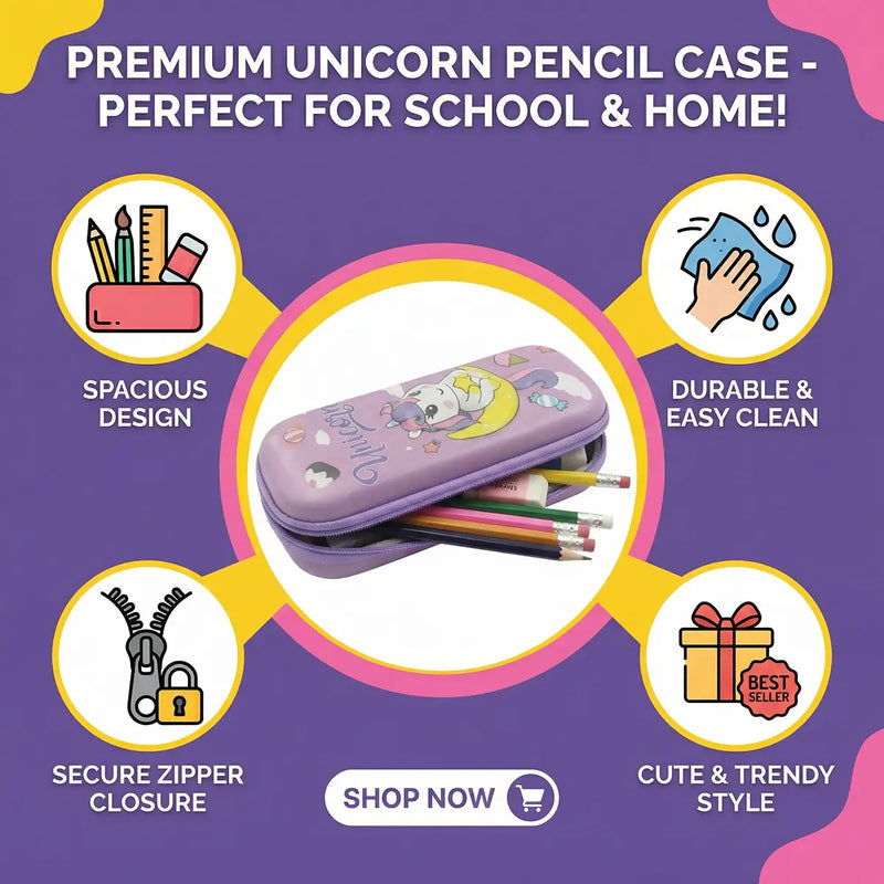 Pencil Pouch for Kids Hard Case School Stationery Organizer Trending Accessories