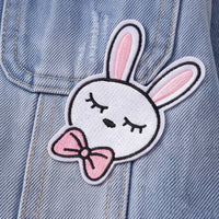 Girls Blue Applique Long Sleeve Denim Jacket Coats & Jackets