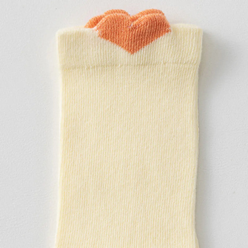 Pack of 3 Girls Multicolour Heart Design Ankle Length Socks Socks