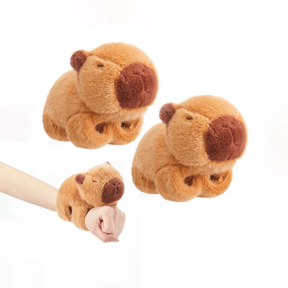 Kids Brown Capybara Wristband with Turtle on Back Trending Accessories