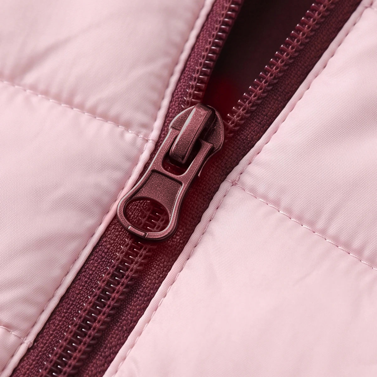 Girls Light Pink Hooded Zip-up Puffer Jacket Coats & Jackets