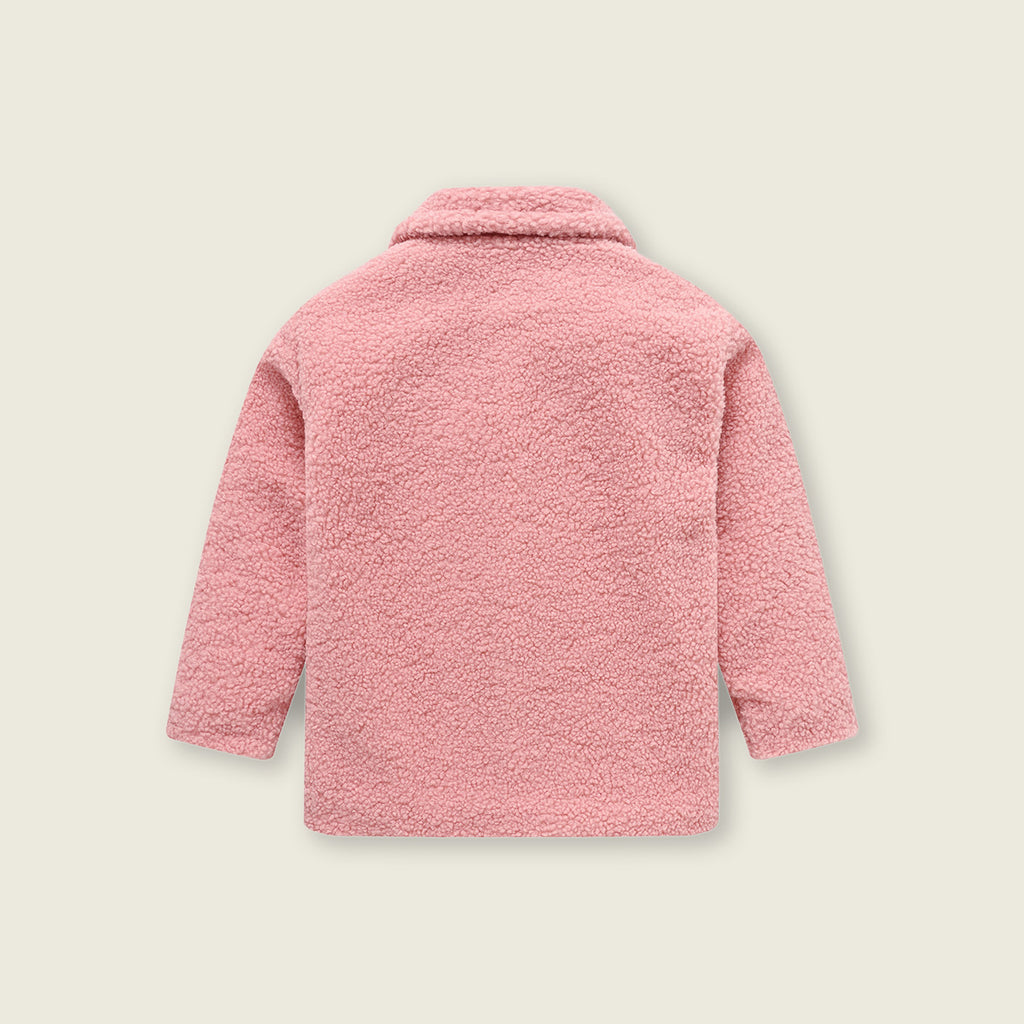 Girls Light Pink Spread Collar Tailored Jacket Coats & Jackets