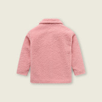 Girls Light Pink Spread Collar Tailored Jacket Coats & Jackets