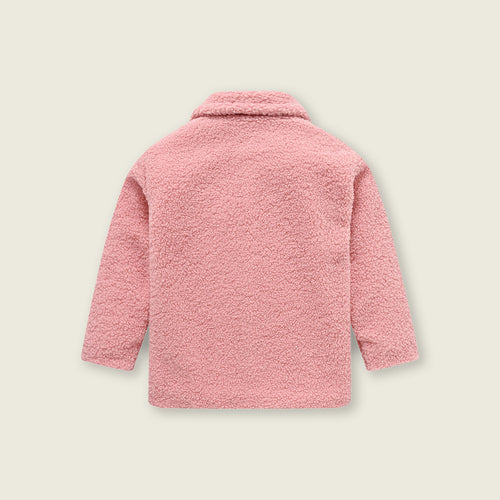 Girls Light Pink Spread Collar Tailored Jacket Coats & Jackets