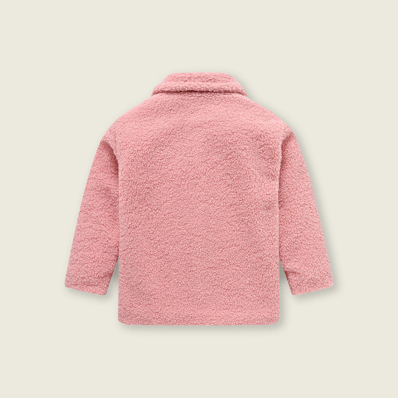Girls Light Pink Spread Collar Tailored Jacket Coats & Jackets