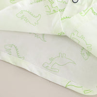 Boys Green Dinosaur Printed Shirt With Sleeveless T-Shirt And Shorts Set 3 pc. Sets