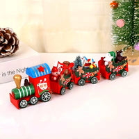 Kids Multicolor Wooden Christmas Mini Train Set Trending Accessories