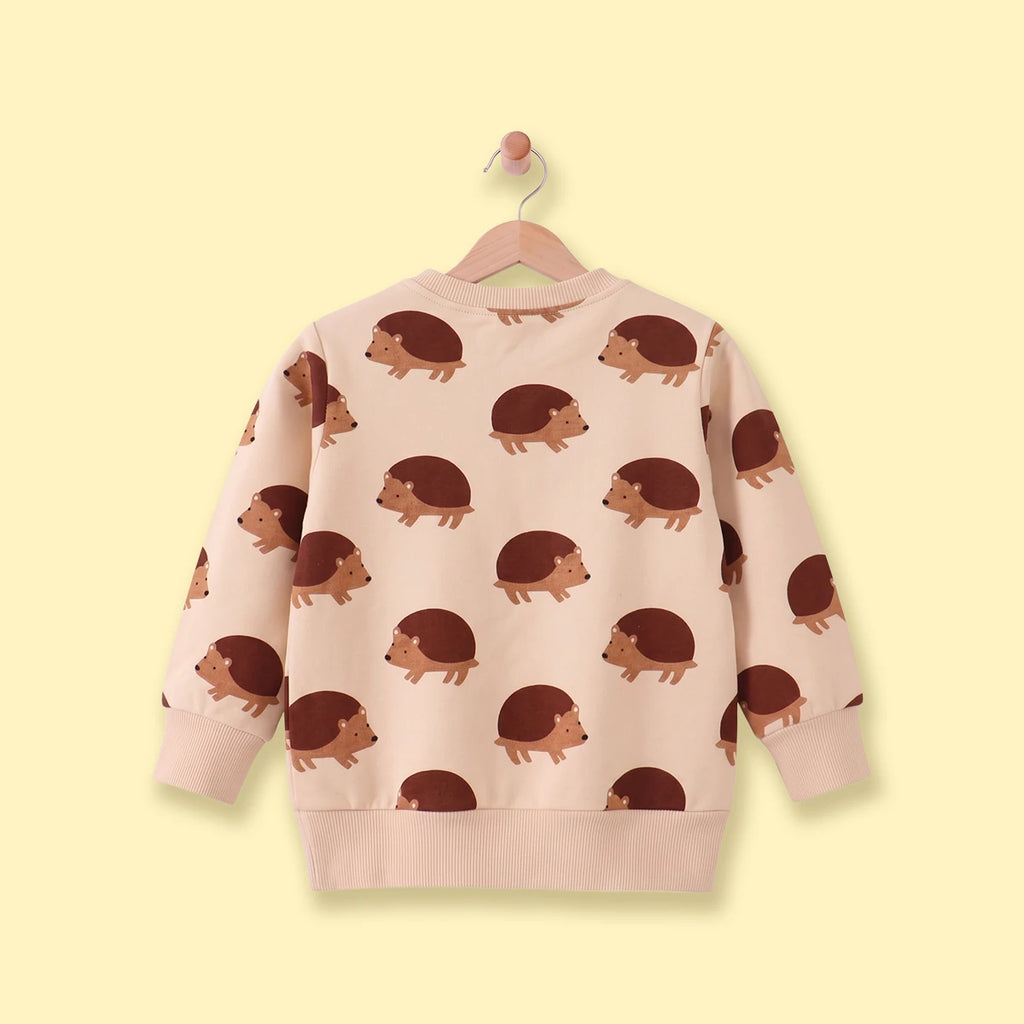 Boys Apricot Animal Print Long Sleeve Sweatshirt Sweatshirts & Hoodies