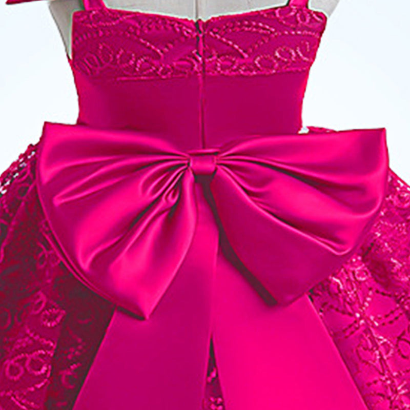 Girls Sleeveless Embroidered Fit & Flare Dress Party Dresses   