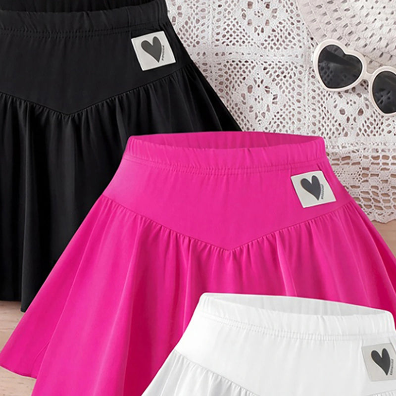 Girls Multicolor Elasticated Flared Mini Skirts Skirts