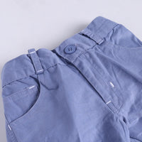 Boys Blue Stripes Shirt With Printed T-Shirt & Twill Shorts Sets 3 pc. Sets