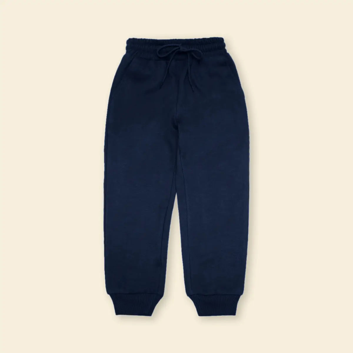 Boys Navy Blue Solid Cross Pocket Elasticated Joggers Trackpants & Joggers