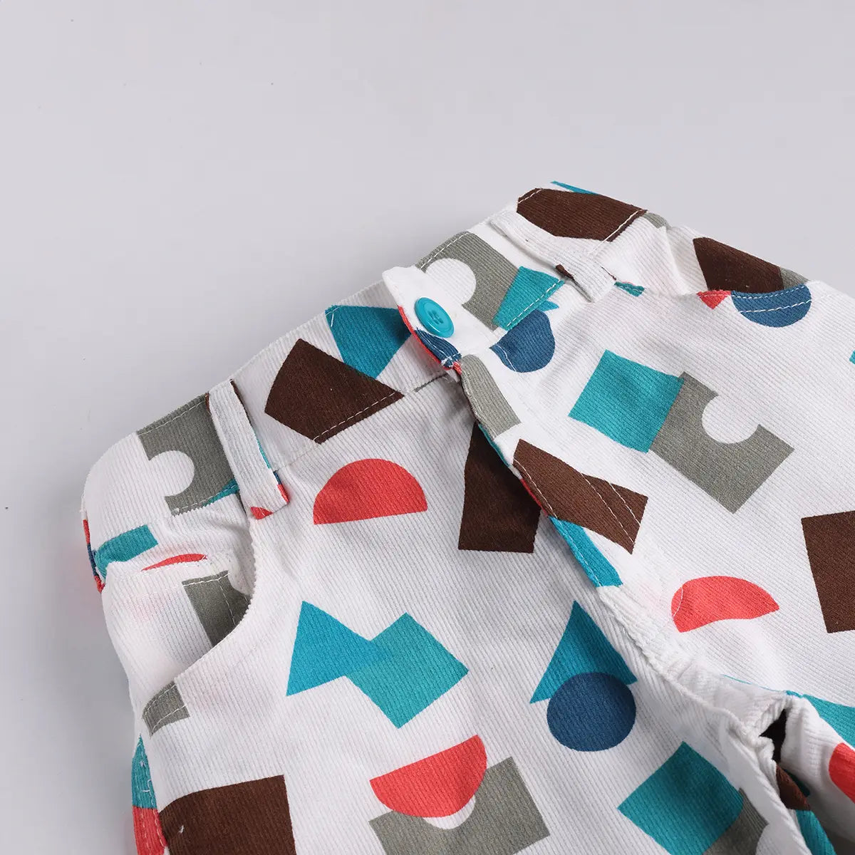 Boys Teal Abstract Printed Shirt With T-Shirt And Shorts Sets 3 pc. Sets