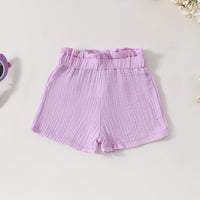 Girls Elasticated Crop Top With Shorts Set Sets   