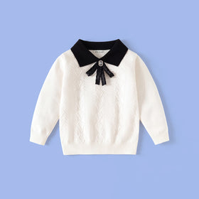 Girls White Long Sleeve Cable Knit Sweater Sweaters & Cardigans White 2-3 Y