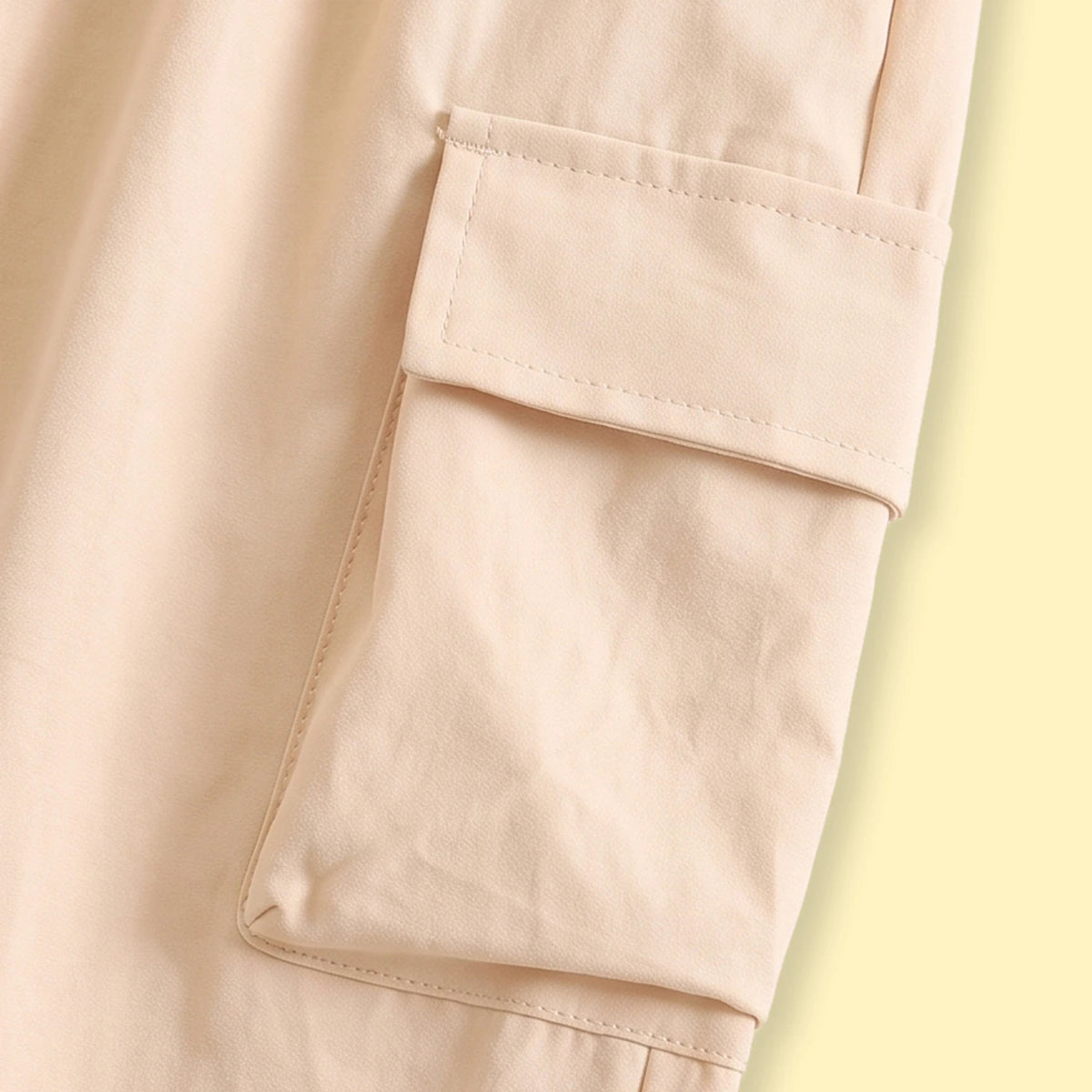 Girls Beige Elasticated Waist Jogger Joggers