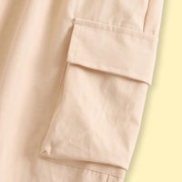 Girls Beige Elasticated Waist Jogger Joggers