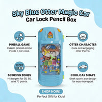 Sky Blue Otter Magic Car Lock Pencil Box Trending Accessories
