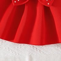 Girls Red Ruffle Top With Skirt Sets Sets