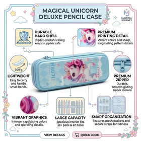 Unicorn Kids Hard Pencil Case -Blue Trending Accessories