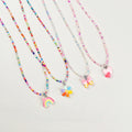 Pack Of 4 Girls Multicolour Beaded Charm Necklace Sets Necklace and Chains Multicolor Onesize