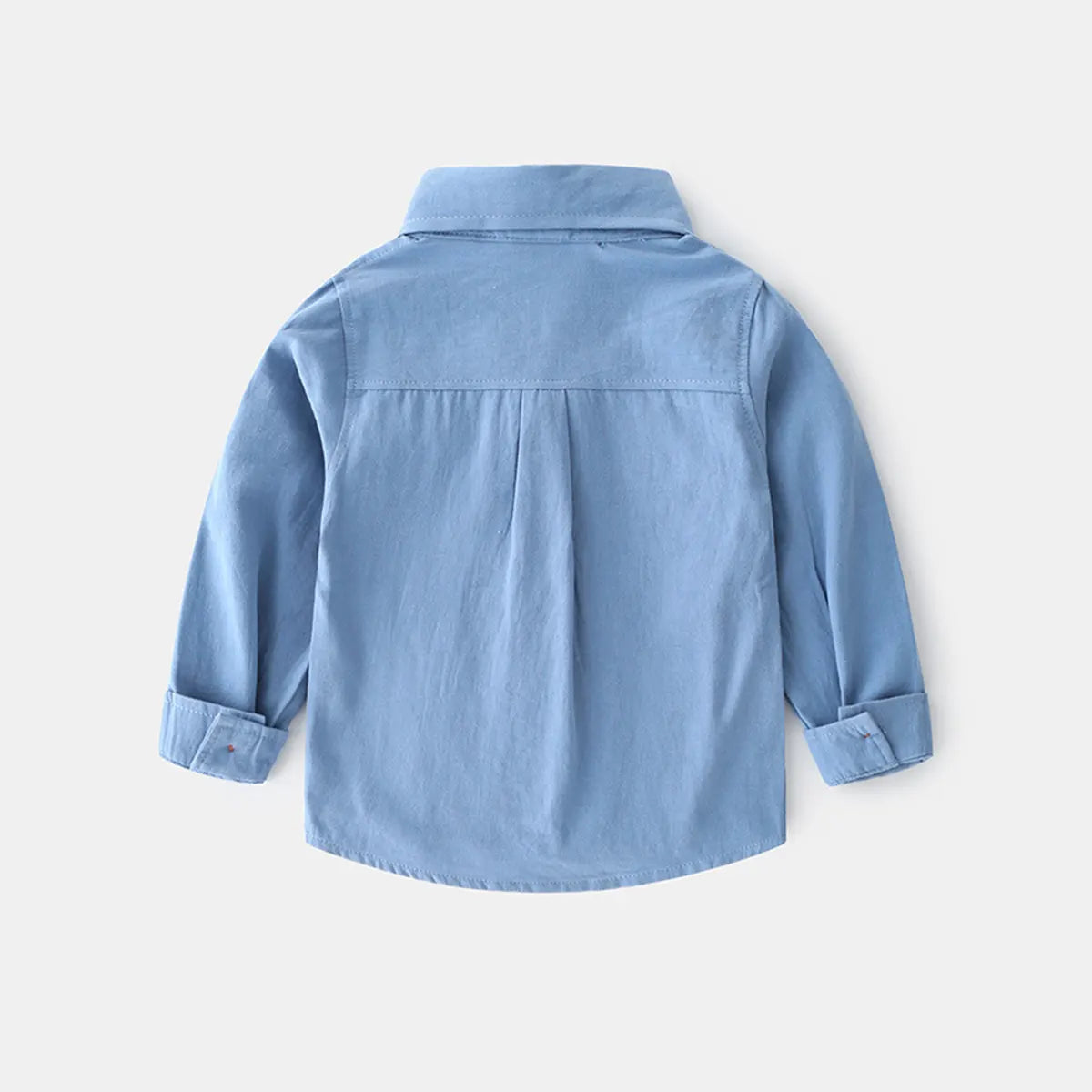 Boys Light Blue Long Sleeves Button-down Shirts Shirts